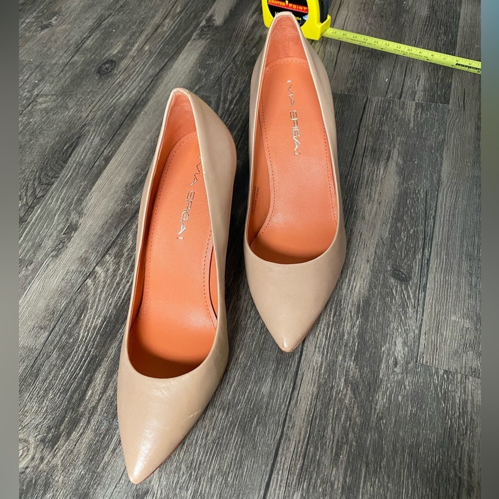 NEW Via Spiga Nude Beige Women’s leather Heels Size 5.5 - Picture 7 of 13